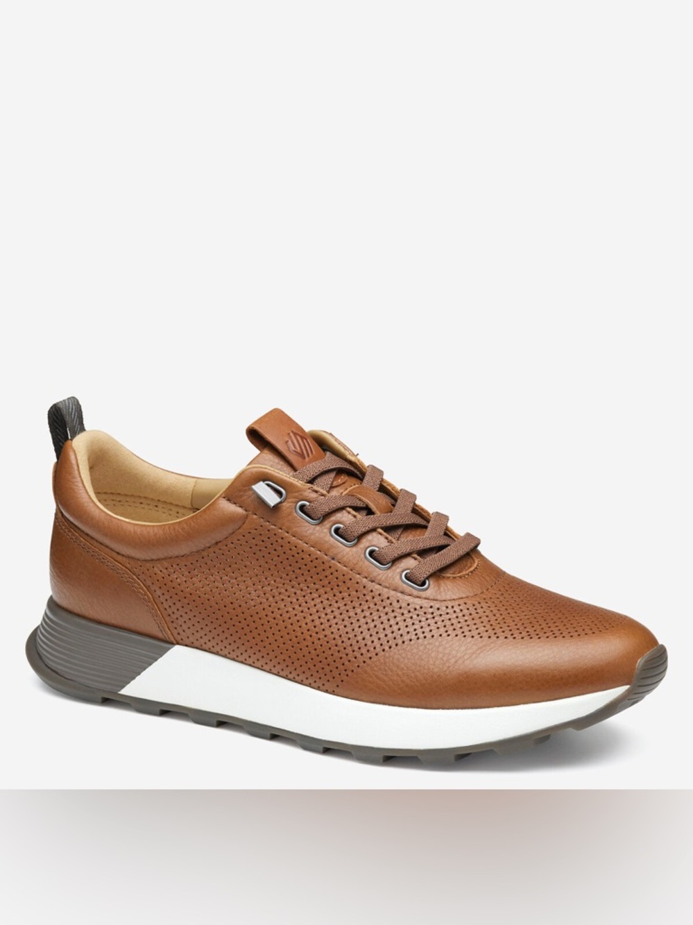 Johnson & Murphy Kinnon Perfed Jogger, Leather, 10.5 M Sneaker Oxford, NWT